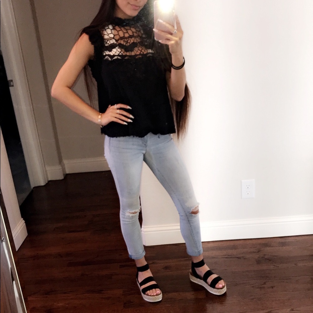 STEVE MADDEN KIMMIE BLACK SANDALS - Picture 2 of 8